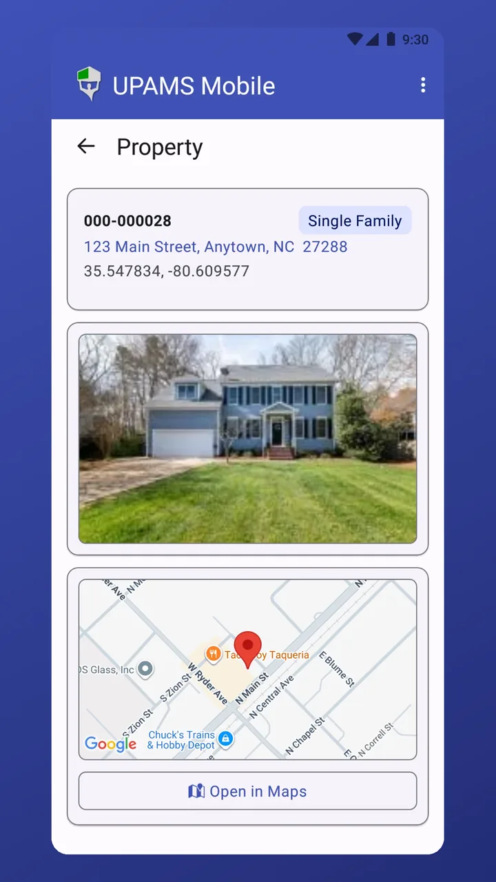 Property details with photo, map and Open in Maps